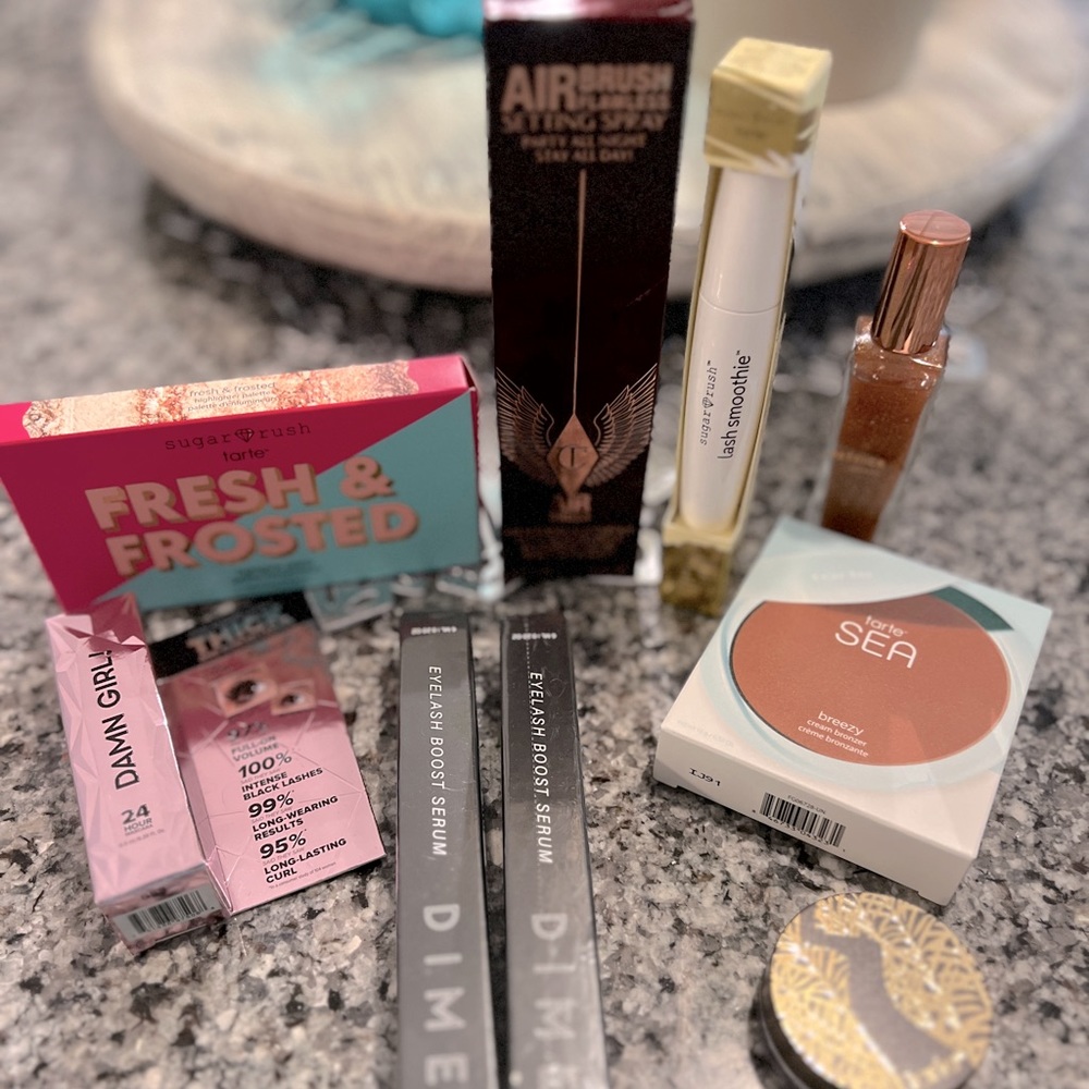 Makeup bundle including Charlotte Tilbury & Tarte products